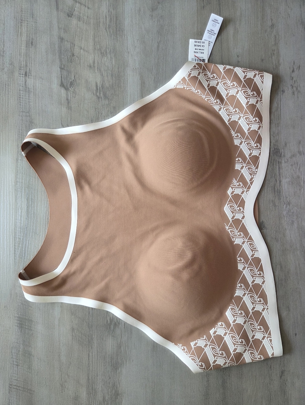NWT PINK Victoria's Secret Nude White Invisible Bralette XXL